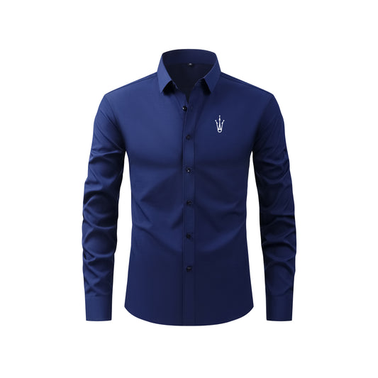 Mogghal Long Sleeve Navy Blue Commuter Shirt