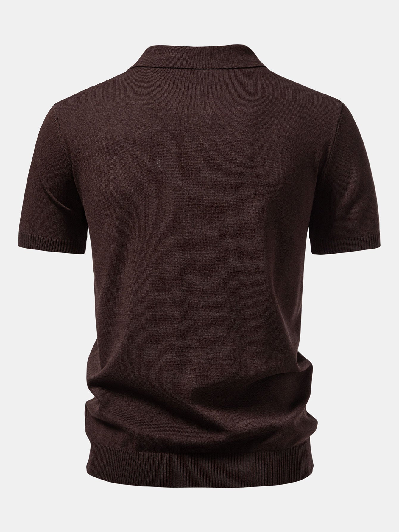 Men's Modern Twist Jacquard Knit Half-Zip Polo Shirt with Stylish Texture
