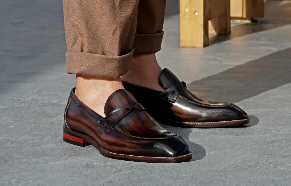 Men Leather Penny Loafers