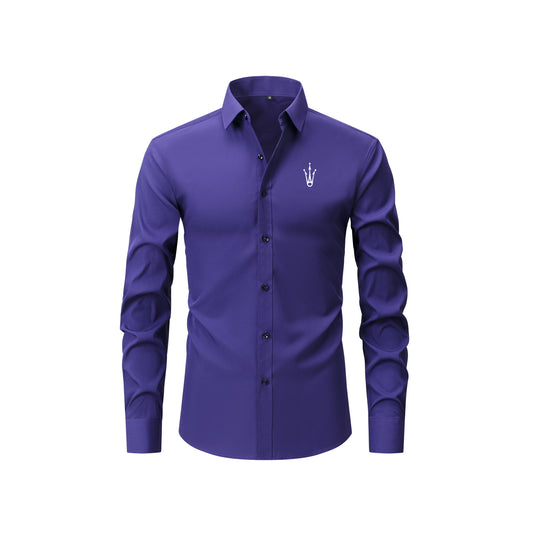 Mogghal Long Sleeve Deep Purple Commuter Shirt