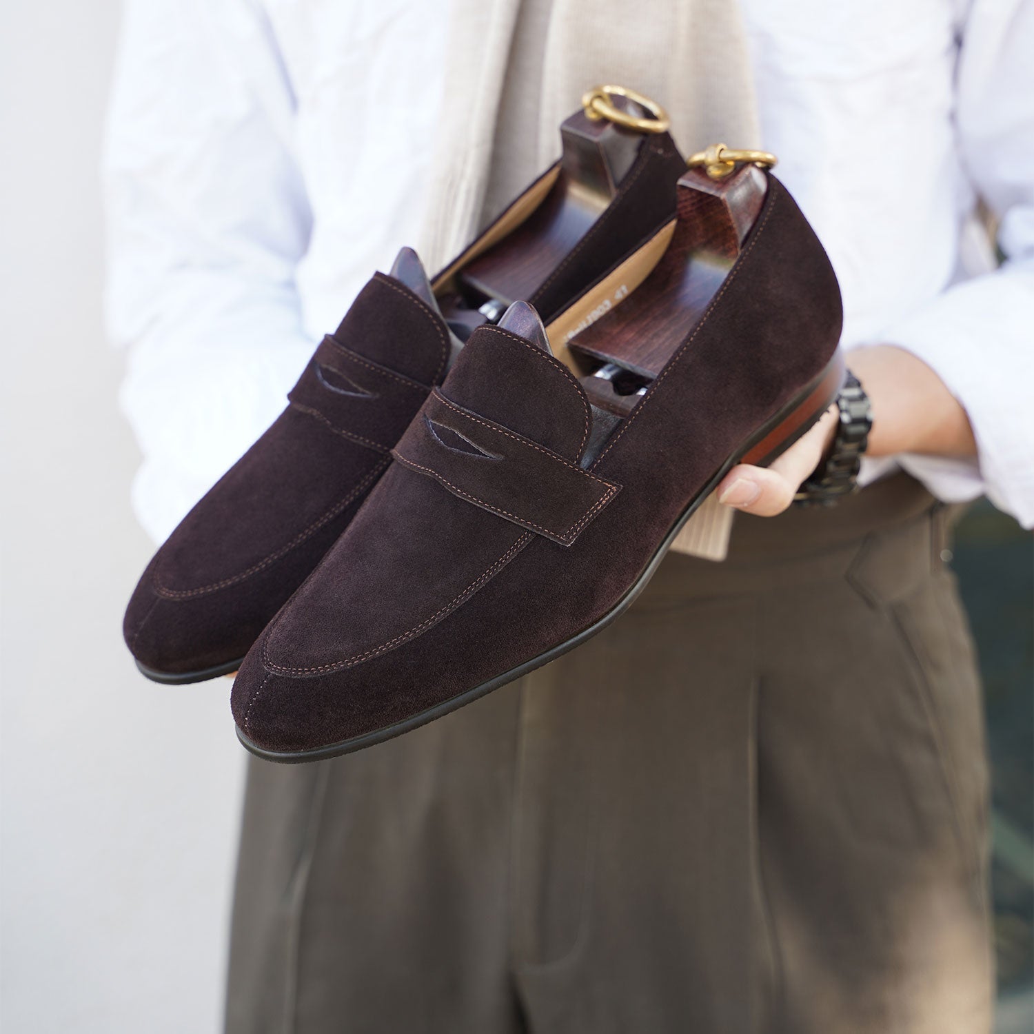 VILLANO - Men Suede Penny Loafers