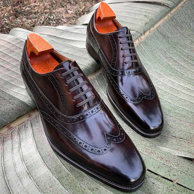 STATESMAN -  Brogue Wingtip Oxfords Men
