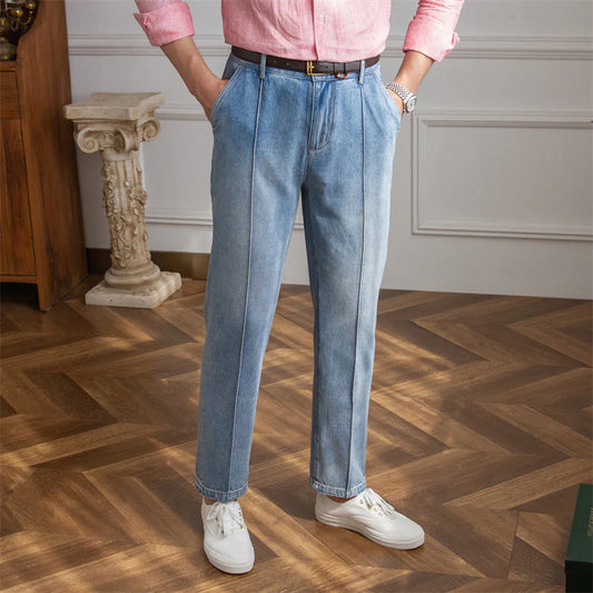 Mogghal | Rome Denim Single Pleated Trouser