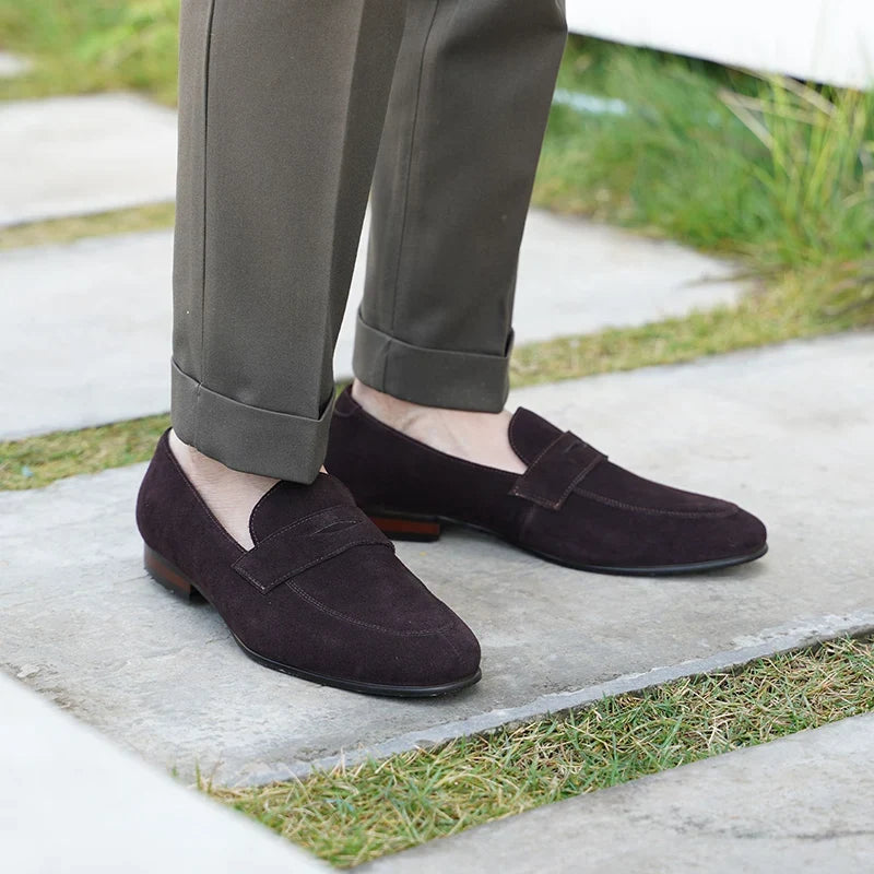 VILLANO - Men Suede Penny Loafers