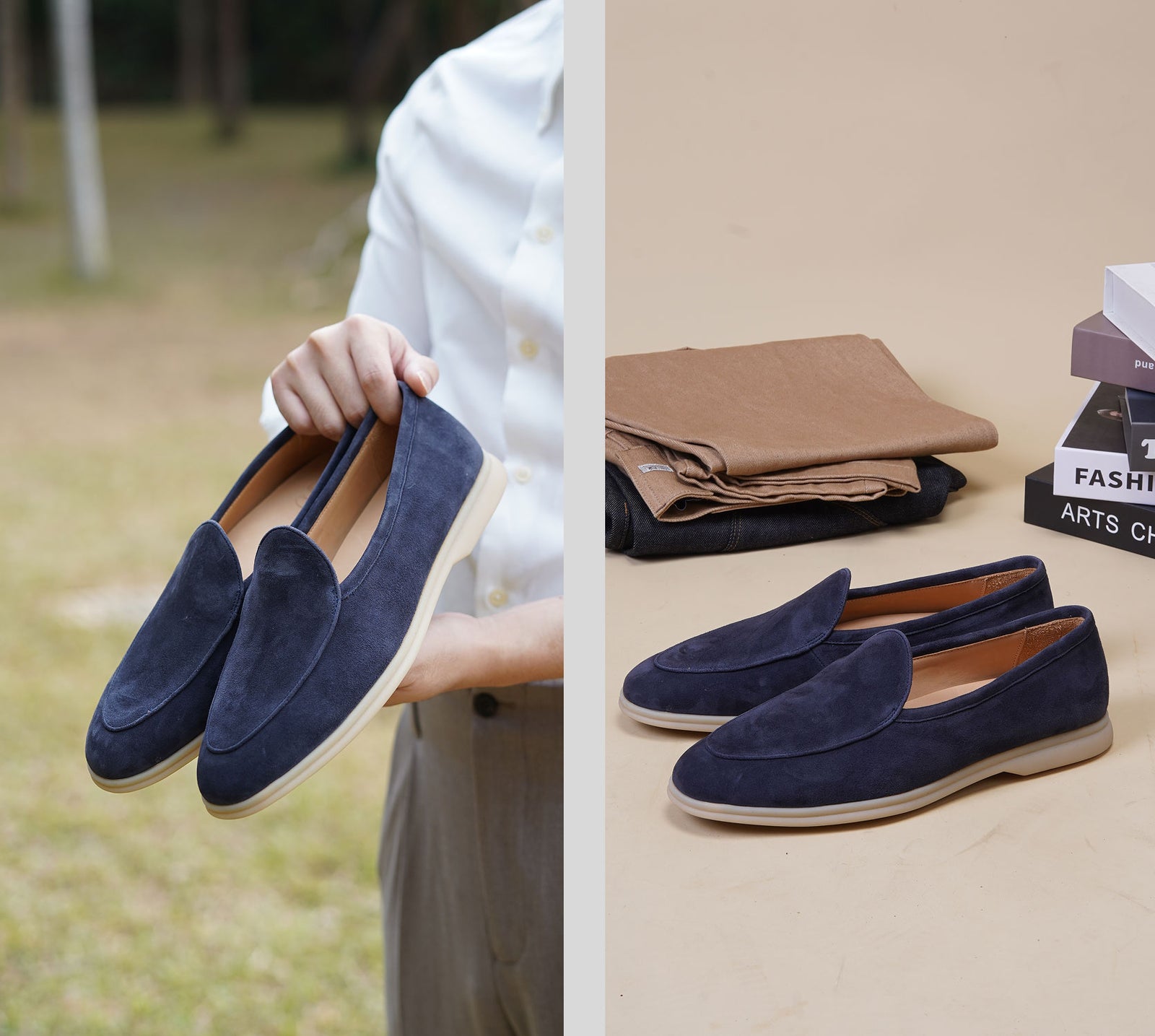 TROPEZ  Men Suede Penny Loafers