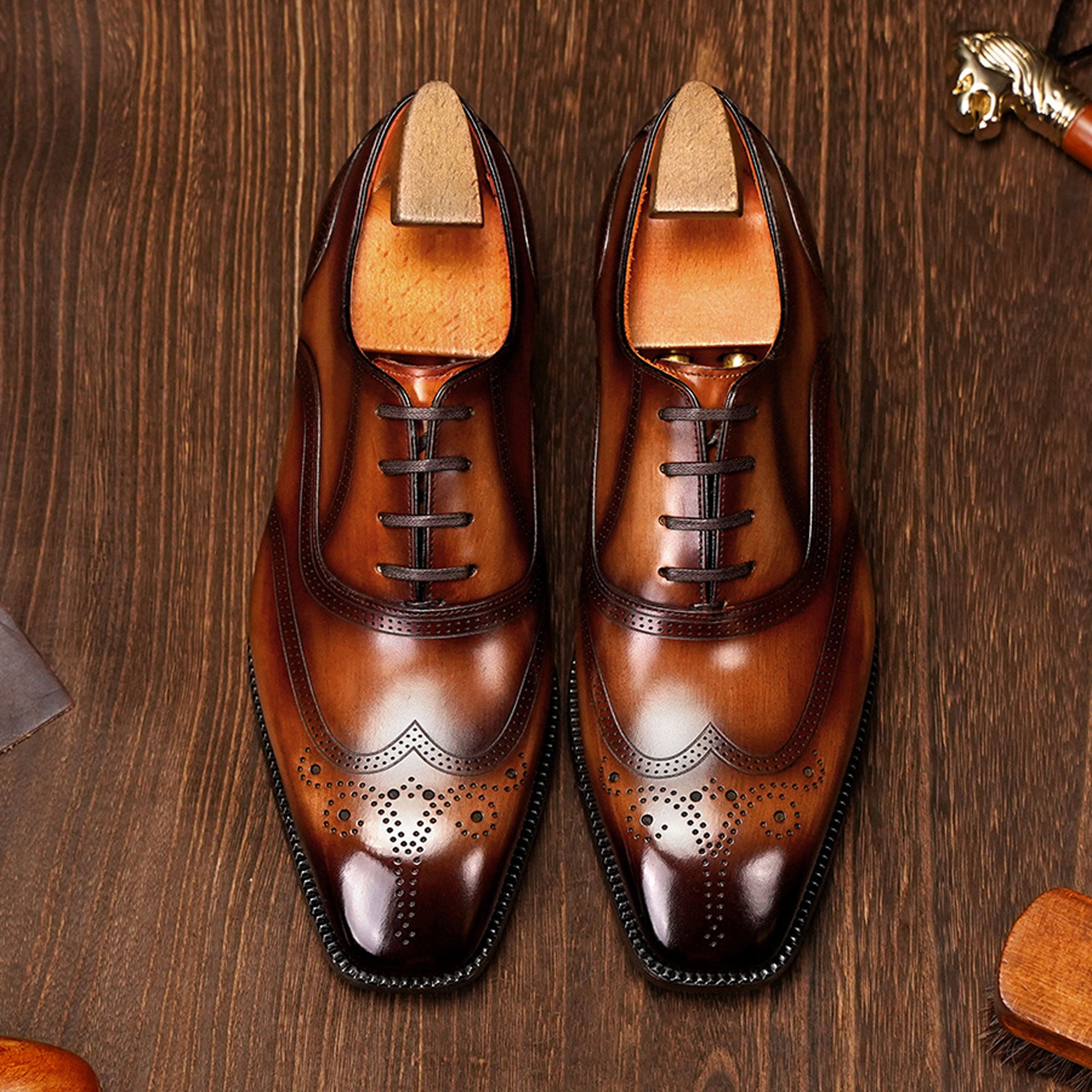 LUXURY - Brogue Wingtip Oxfords