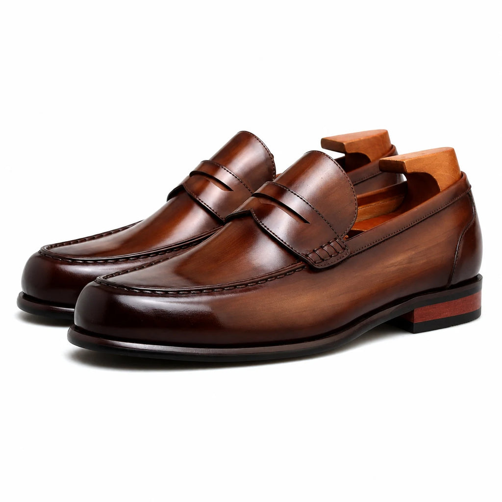 BROGUE -  Classic Moc Toe Penny Loafers