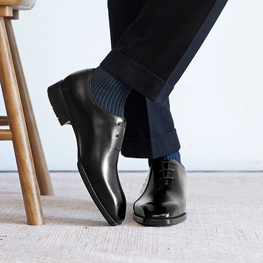 EMBOSSED - Men Plain Oxfords Full Grain