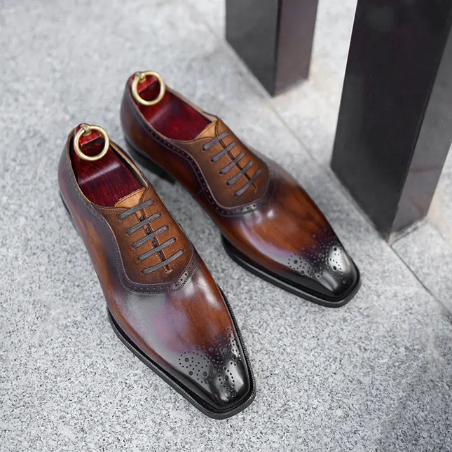 DOLPHIN - Men Suede Oxfords Wingtip