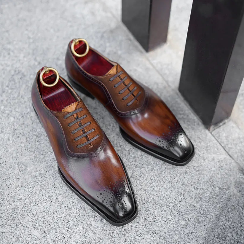 DOLPHIN - Men Suede Oxfords Wingtip