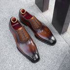 DOLPHIN - Men Suede Oxfords Wingtip