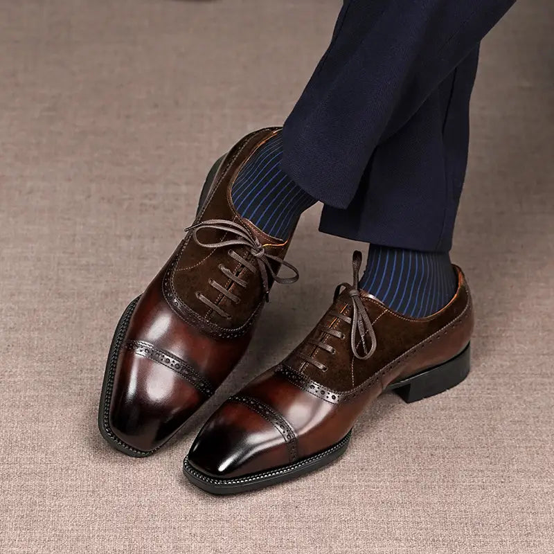 WHOLECUT - Suede Wholecut Oxfords