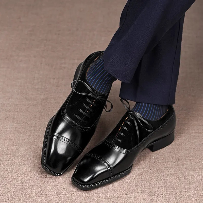 WHOLECUT - Suede Wholecut Oxfords