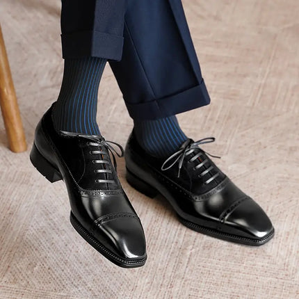 WHOLECUT - Men Cap Toe oxfords Shoe