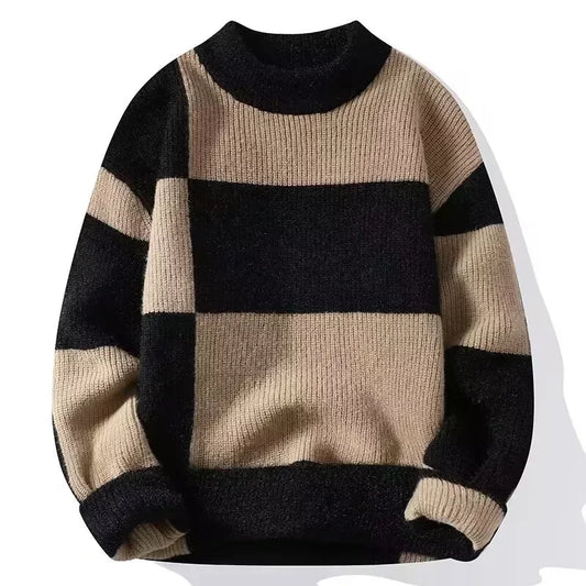 Mogghal | Color-blocked Knitted Long-sleeved Sweater.