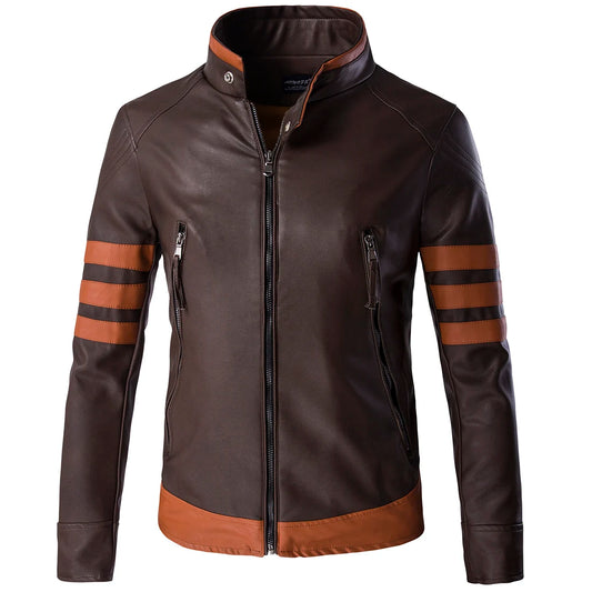 Mogghal | Wolverine Slim Fit Leather Jacket