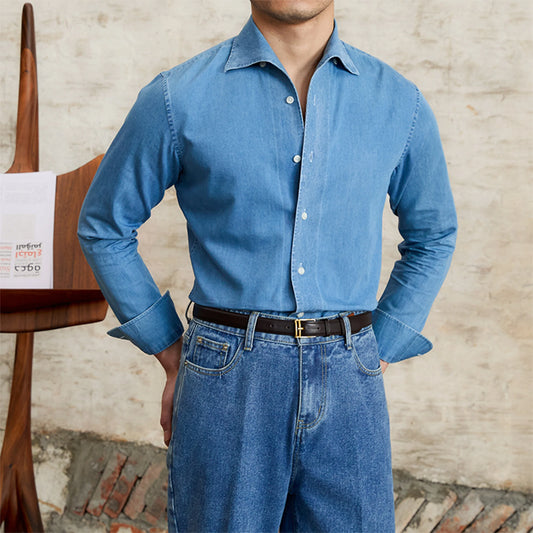 Mogghal | Long Sleeve Denim Commuter Apparel shirt