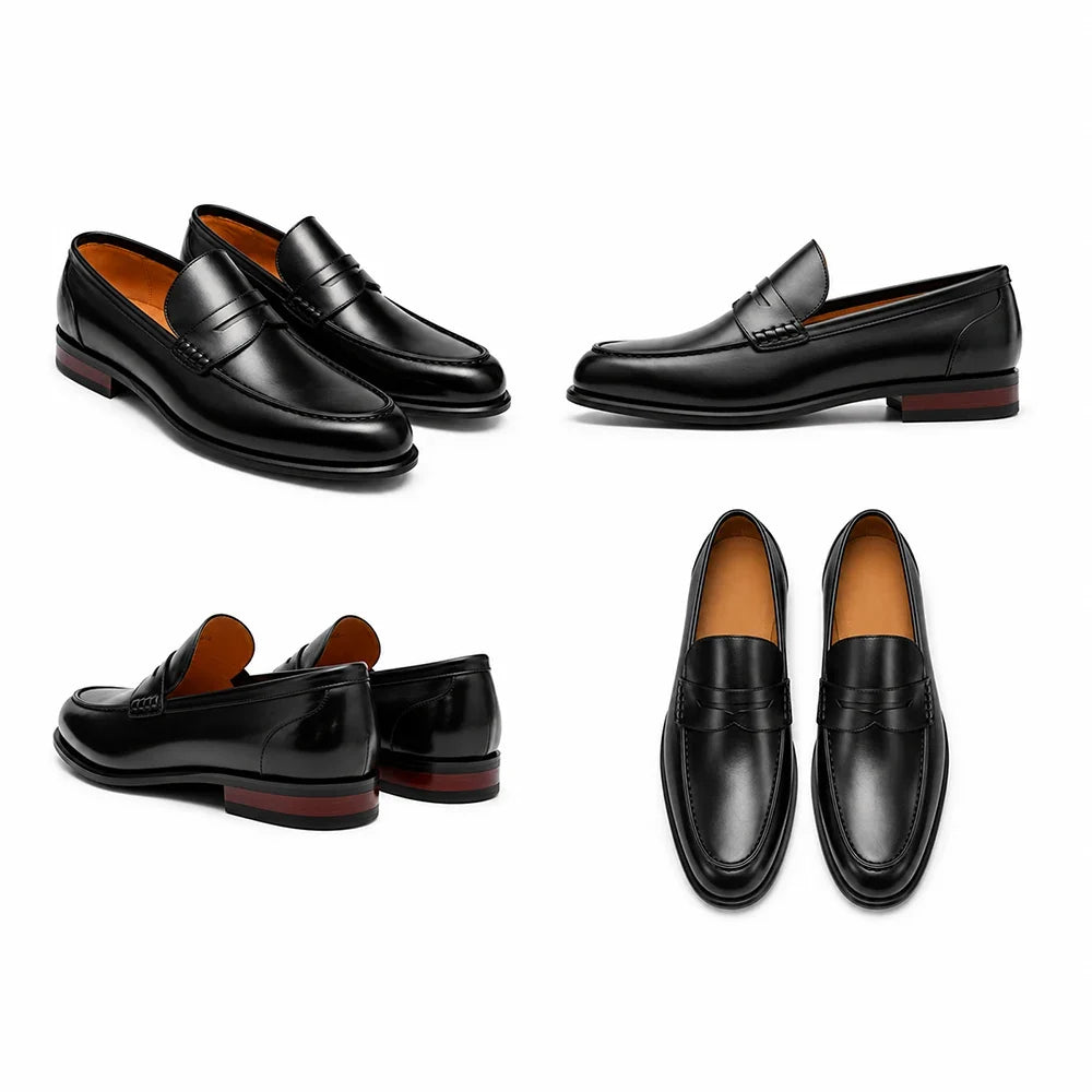 BROGUE -  Classic Moc Toe Penny Loafers