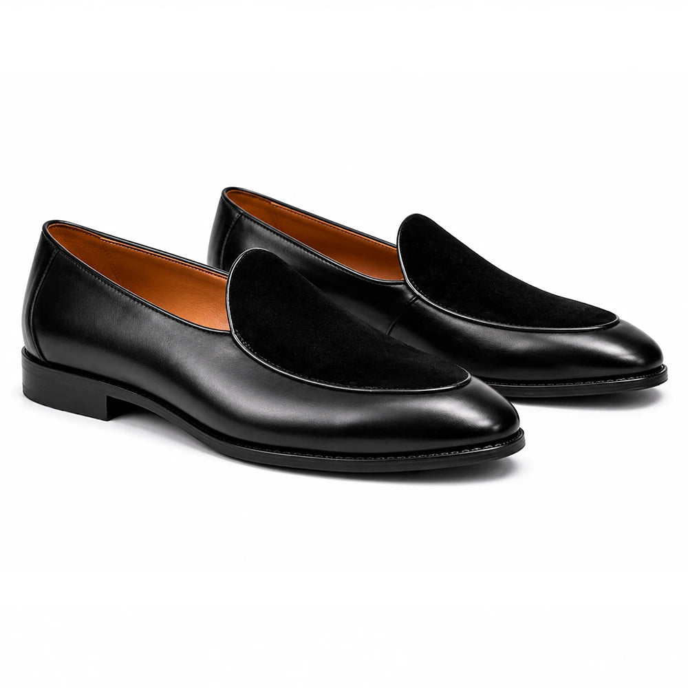 TEXTURE - Suede Belgian Dress Loafers