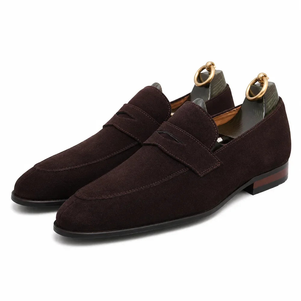 VILLANO - Men Suede Penny Loafers