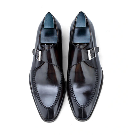 Business | Single Monkstrap Split-Toe Dress Shoe Coffee