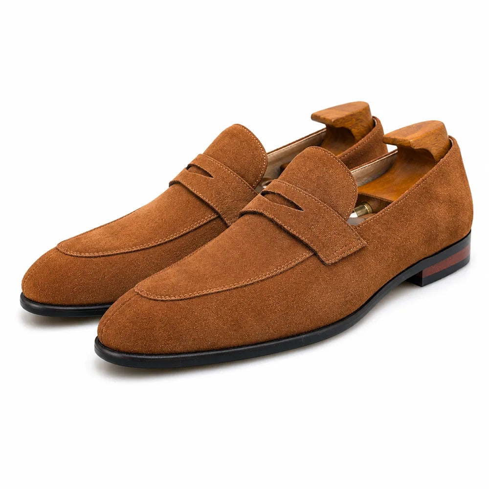 VILLANO - Men Suede Penny Loafers