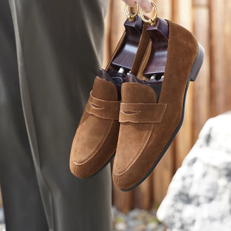 VILLANO - Men Suede Penny Loafers