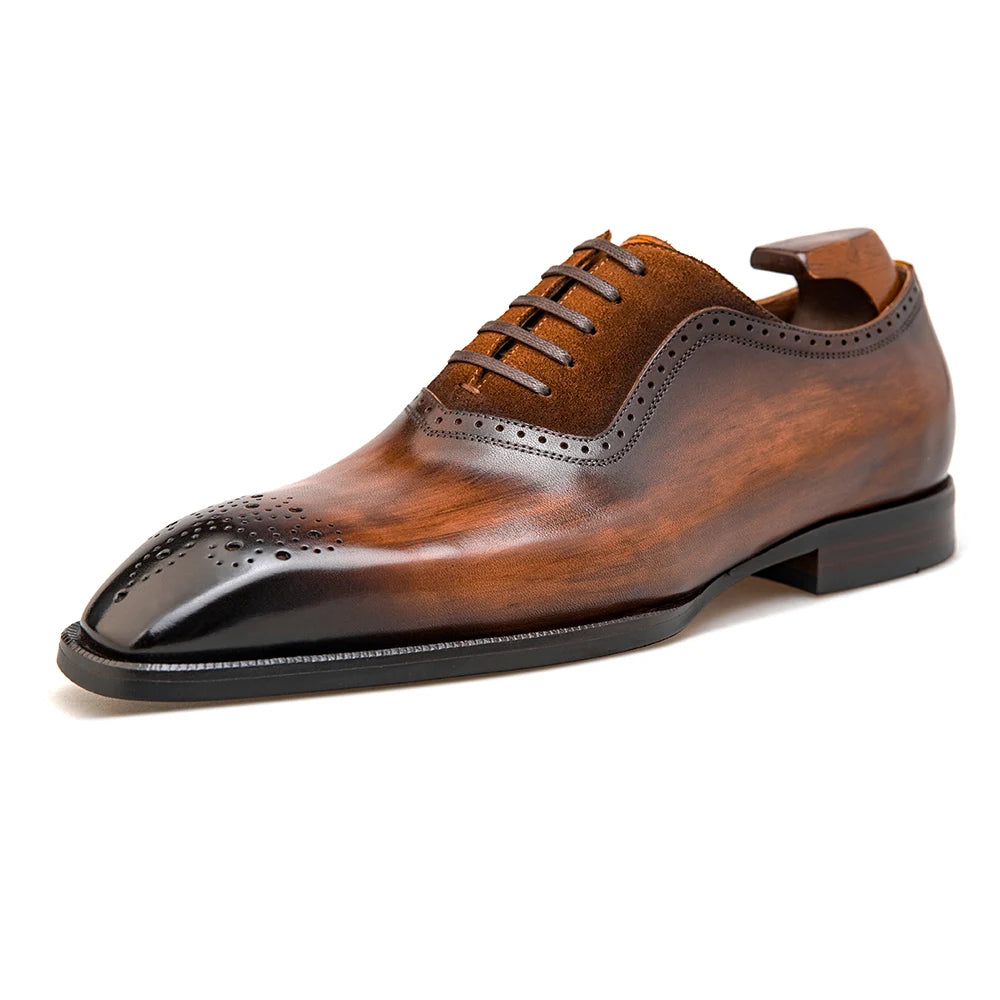 DOLPHIN - Men Suede Oxfords Wingtip