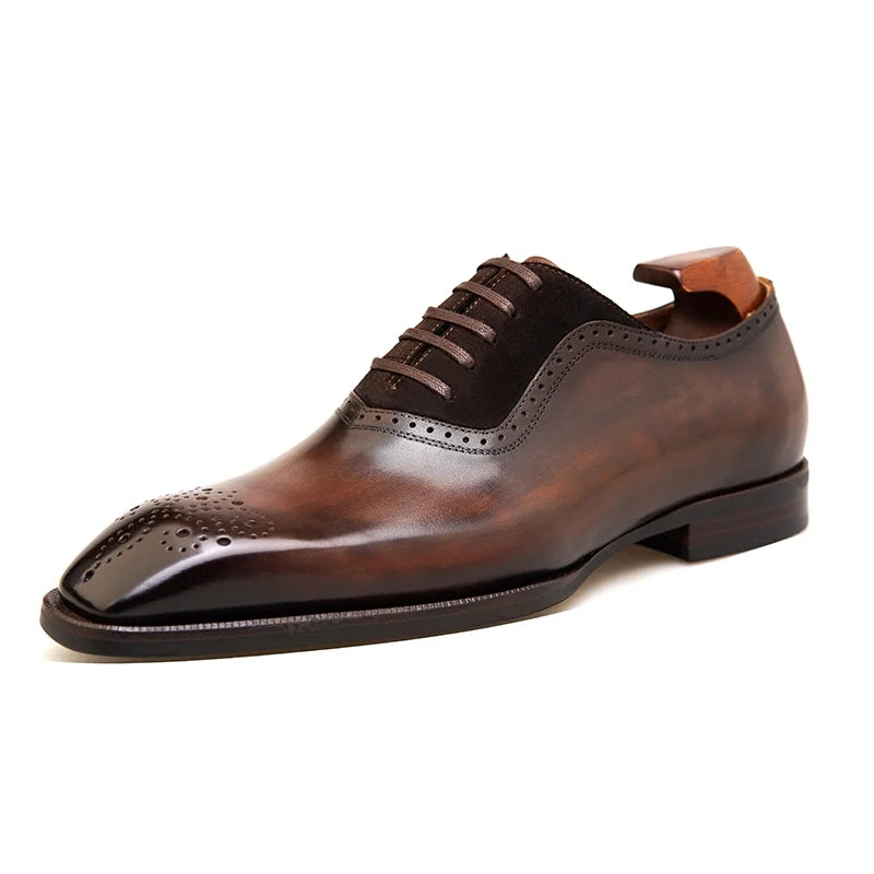 DOLPHIN - Men Suede Oxfords Wingtip