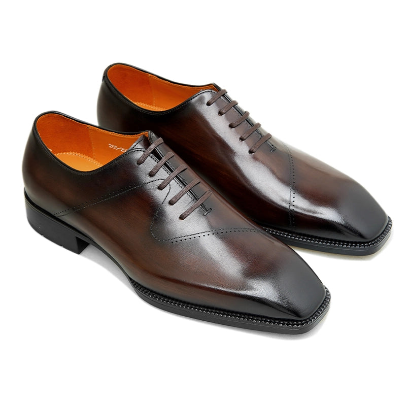 WILLIAM - Brogue Line Cap Toe Oxfords