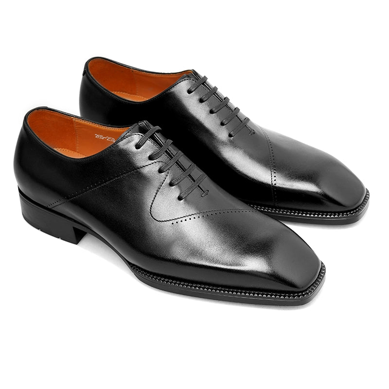 WILLIAM - Brogue Line Cap Toe Oxfords