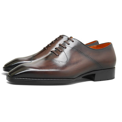 WILLIAM - Brogue Line Cap Toe Oxfords