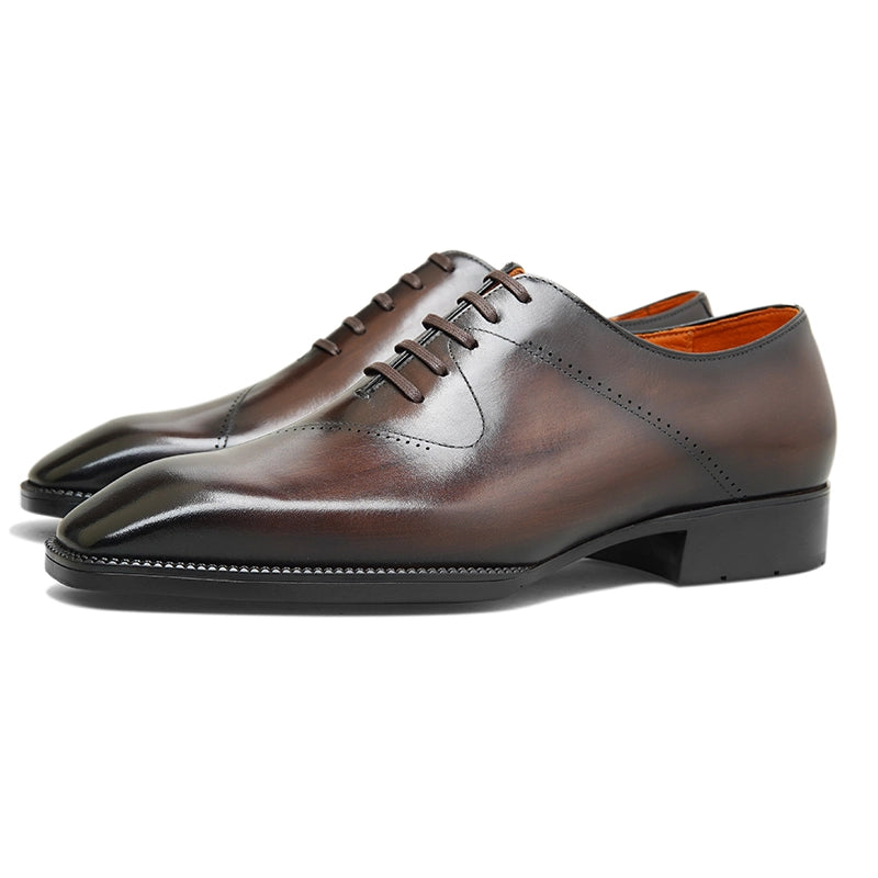 WILLIAM - Brogue Line Cap Toe Oxfords